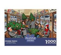 Berlín U-Bahn Durante la Hora Pico Puzzle De Madera Impermeable DIY Puzzles De 1000 Piezas para Adultos Desafiante Y Estimulante Rompecabezas para Juegos Desafiantes