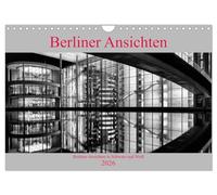 Berliner Ansichten in Schwarz und Weiß (Wandkalender 2026 DIN A4 quer), CALVENDO Monatskalender: Berlin hat viele Gesichter