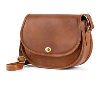 Berliner Bags Bandolera Vintage Pavia, Bandolera pequeña de piel, Bolso de mano para mujer - Marrón, marrón