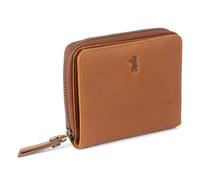 Berliner Bags Cartera Mujer de Piel Sara, Monedero Pequeño con Cremallera y Protección RFID, Tarjetero - Marrón