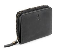 Berliner Bags Cartera Mujer de Piel Sara, Monedero Pequeño con Cremallera y Protección RFID, Tarjetero - Gris Oscuro