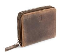 Berliner Bags Cartera Mujer de Piel Sara, Monedero Pequeño con Cremallera y Protección RFID, Tarjetero - Marrón