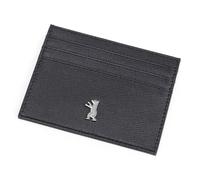 Berliner Bags Hugo Tarjetero Delgado de Piel Auténtica con Protección RFID e Incluye Caja de Regalo, para Hombre y Mujer - Negro