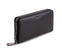 Berliner Bags Premium Billetera Lyon Tarjetero con protección RFID de Cuero de Calidad Suprema con Bolsillo para Monedas con Cremallera Mujer Negro