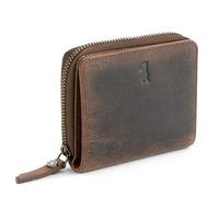 Berliner Bags Sara Cartera Pequeña de Piel Auténtica para Mujer con Protección RFID e Incluye Caja de Regalo - Marrón