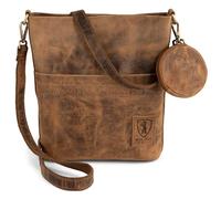 Berliner Bags Sofia Bolso de Hombro de Piel Auténtica para Mujer con Dos Correas Ajustables y Estilo Bandolera, Diseño Elegante - Marrón