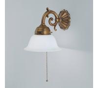 Berliner Messinglampen Aplique de latón EDGAR con interruptor