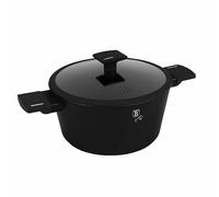 Berlinger Haus Cacerola con superficie de titanio y tapa, 24 cm, colección negra mate BH-8188