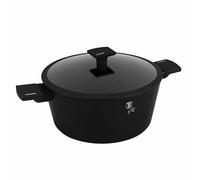 Berlinger Haus Cacerola con superficie de titanio y tapa, 28 cm, colección negra mate BH-8189