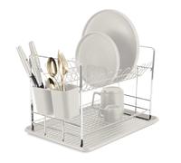 Berlinger Haus Escurreplatos de 2 niveles para encimera, color crema mate, colección Sahara
