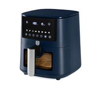 Berlinger Haus Freidora de Aire 5L con Ventana Visible, Control Digital de Temperatura 40-200℃, Función Rápida y Mantener Caliente, Protección Sobrecalentamiento, Azul Mate