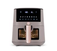 Freidora de aire caliente, 5 l, digital, con ventana de visualización y 8 programas, 1400 W, freír sin grasa, topo