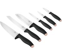Berlinger Haus Juego cuchillos 6 pzas Acero inox. negro-rosa 20/17,5/12,5/9 cm