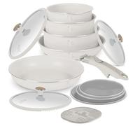 Berlinger Haus Juego de 13 utensilios de cocina con revestimiento de titanio, colección Sahara Nordic - Duradero, antiadherente, apto para todo tipo de fuegos