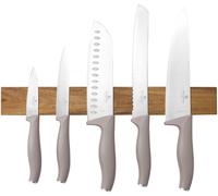 Berlinger Haus Juego de 6 cuchillos acero inoxidable y acacia taupe 38x5x2 cm