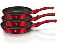 Berlinger Haus Juego de sartenes aluminio forjado burdeos 20/24/28 cm