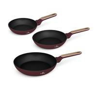 Berlinger Haus Juego de Sartenes Antiadherentes 3 Piezas, Aluminio Forjado con Revestimiento TitanPro, Inducción Turbo, Mango Ergonómico, Apto para Todas las Cocinas, Colección Leonardo Nordic