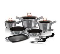 Berlinger Haus - Juego de utensilios de cocina, 12 unidades, con ollas y sartenes incluidas, resistentes y fáciles de limpiar