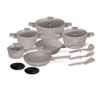 Berlinger Haus Juego de utensilios de cocina con revestimiento de titanio, 15 unidades, colección Taupe, robusto, versátil y elegante