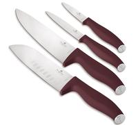 Berlinger Haus Leonardo Collection - Juego de cuchillos (4 piezas, acero endurecido, 3cr13, color burdeos mate)