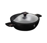 Berlinger Haus Olla poco profunda con tapa, 28 x 7,5 cm, aluminio, parte inferior de inducción, revestimiento antiadherente de mármol