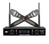 Berlingtone BR-52UM - Sistema de micrófono inalámbrico UHF de mano profesional, micrófono y base de metal, para cantar, karaoke, iglesia, boda, reunión, alcance de hasta 250 pies