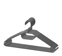 BERLONA Perchas | 10 Piezas | Percha De Plástico Antideslizante | Gancho Giratorio 360° | Ahorra Espacio, Ligera Y Funcional | 41 cm x 21 cm | para Pantalones, Vestidos, Camisas, Camisetas | Negro