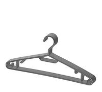 BERLONA Perchas | 10 Piezas | Percha De Plástico con Ganchos Laterales | Ahorra Espacio, Ligera Y Funcional | 41 cm x 18,5 cm | para Pantalones Ligeros, Vestidos, Camisas, Faldas, Camisetas | Negro