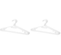 BERLONA Perchas | 10 Piezas | Percha De Plástico con Ganchos Laterales | Ahorra Espacio, Ligera Y Funcional | 41 cm x 18,5 cm | para Pantalones Ligeros, Vestidos, Camisas, Faldas, Camisetas | Blanco