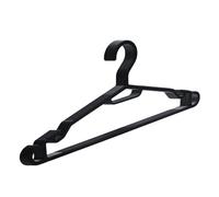 BERLONA Perchas | 10 Piezas | Perchas De Plástico Ahorra-Espacio, Ultrafinas & Antideslizantes | para Camisas, Vestidos, Tops, Camisetas & Cinturones | 41 x 18,5 cm | Negro