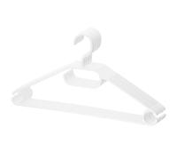 Berlona Perchas con Gancho Giratorio de 360°| Pack de 10 perchas de Plástico Antideslizantes |Diseño que Ahorra Espacio Fabricado en Europa | Para Abrigos Ligeros, Suéteres, Camisas y Corbatas |Blanco