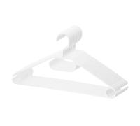 Berlona Perchas con Gancho Giratorio de 360°| Pack de 20 perchas de Plástico Antideslizantes |Diseño que Ahorra Espacio Fabricado en Europa | Para Abrigos Ligeros, Suéteres, Camisas y Corbatas |Blanco