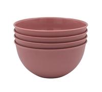 Berlona Set Ensaladeras 4x 2 L Plástico apilables - Rosa | Servir y guardar sin trasvasar · Apto microondas · Frigorífico y congelador · Apilables y ahorra espacio