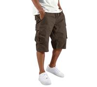 Bermudas Cargo, Corto Bolsillos Bermuda Deporte Montaña Mens Casual Piratas Cremallera Pantalon Multibolsillos Hombre, Algodón Cortos Vestir Senderismo Pantalón Trabajo, 4XL