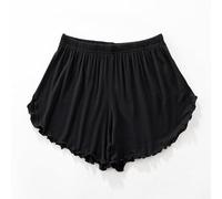 Bermudas de Modal Mujer, Color Sólido, Cintura Elástica, Casuales Pierna Ancha, Pantalones Cortos Playa