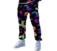 Bermudas Hombre - Pantalones con Estampado De Cabeza De Calabaza De Halloween para Hombre Pantalón Deportivo Informal Pantalones para Correr Suaves Pantalones Deportivos Fitness 2024 (Black L)