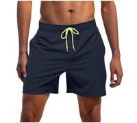 Bermudas Hombre Verano Pantalones Cortos Hombre de Cintura Elástica con Cordón Shorts Deportivos Color Sólido con Bolsillos Tallas Grandes Cómodo y Transpirable Moda Ropa Verano