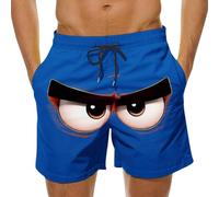 Bermudas Hombre Verano Tallas Grandes Pantalones Cortos Hombre Playa Sueltos Moda Estampado de Caras Divertidas Bañador Verano Shorts de Baño con Bolsillos Cómodos Swimwear Beachwear