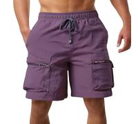 Bermudas Pantalones cortos para hombre 4XL, pantalones tácticos para hombre, cintura elástica, pantalones cortos con goma elástica, pantalones sueltos para el tiempo libre, multibolsillos, pantalones