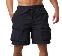 Bermudas Pantalones Cortos Tácticos para Hombre 4XL con Cintura Elástica, Multibolsillos y Sueltos para el Tiempo Libre