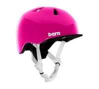 Bern - Cascos para bicicleta - Tigre Gloss Pink w/ Visor - Rosa Rosa one size