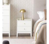 Berna mesita de noche blanca de madera