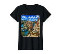 Berna Suiza reinterpretada artísticamente por #LeoPepeDesign Camiseta gráfica económica, Mujer, Negro, XL