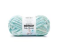 Bernat Baby Blanket 300g Baby Blue- Green Yarn - 1 Pack of 300g/10.5oz - Polyester - 11 Super Bulky - Knitting/Crochet
