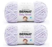 Bernat Baby Velvet - Ovillo de hilo de poliéster para tejer y ganchillo, paquete de 300 g, n.° 4 de estambre (mediano), 450 metros, flores lilas