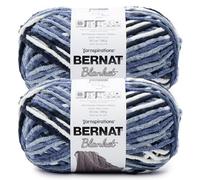 Bernat Blanket BB Faded Blues - Ovillo de lana (2 unidades de 300 g), 100% poliéster, #6, súper esponjoso, 220 yardas, tejido de punto/ganchillo