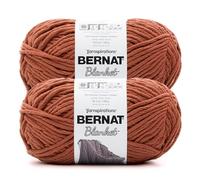Bernat Blanket BB - Hilo de hoja de naranja, paquete de 2 de 10.5 onzas, 100% poliéster, #6, súper esponjoso, 220 yardas, tejido de punto/ganchillo