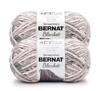Bernat Blanket BB - Hilo de madera desgastada, paquete de 2 de 10.5 onzas, 100% poliéster, #6, súper voluminoso, 220 yardas, tejido/ganchillo