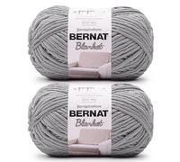 Bernat Blanket BB - Ovillo BB color gris vapor, paquete de 2 de 10.5 onzas, poliéster, #6, súper esponjoso, 220 yardas, tejido, ganchillo, manualidades y amigurumi
