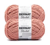 Bernat Blanket BB - Ovillo de lana color terracota - Paquete de 2 unidades de 10.5 onzas - 100% poliéster - #6 súper voluminoso - 220 yardas - Tejido/ganchillo